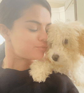 Selena Gomez With Dog